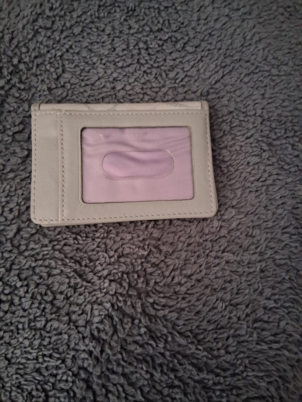 Coach Small ID & Card Holder in Light Beige and Silver - Picture 4 of 4